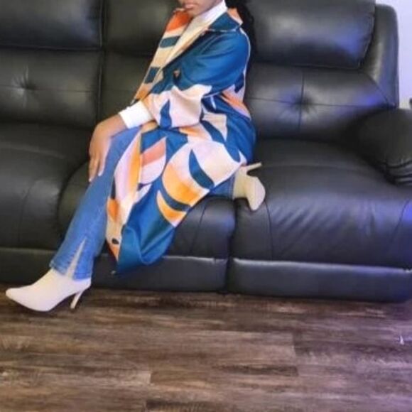 Nwt multicolor Overcoat sz large - Picture 9 of 15